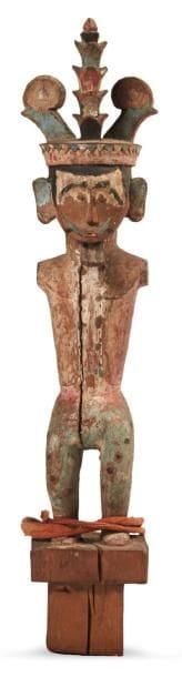 FIGURE D'ANCÊTRE «Adu Zatua» en bois sculpté....