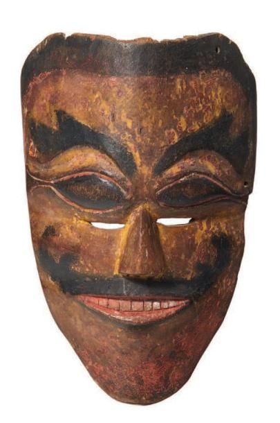 MASQUE de danse en bois sculpté d'un puissant...