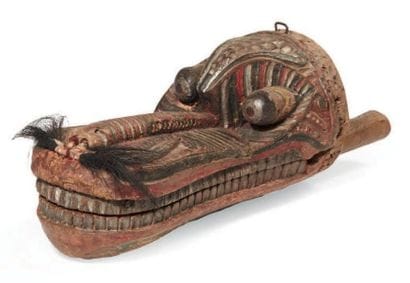 TÊTE DE MARIONNETTE «clapper mask» en bois...
