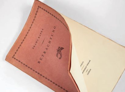 KAFKA, Franz

Betrachtung. Leipzig, Ernst...