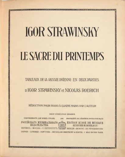 STRAVINSKY, Igor

Le Sacre du printemps....