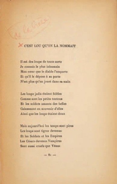 APOLLINAIRE, Guillaume

Calligrammes. Poèmes...