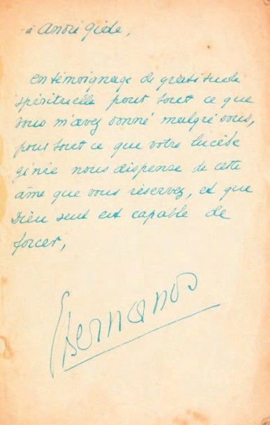 BERNANOS, Georges

Sous le soleil de Satan....