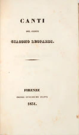 Leopardi, Giacomo

Canti. Firenze, Guglielmo...