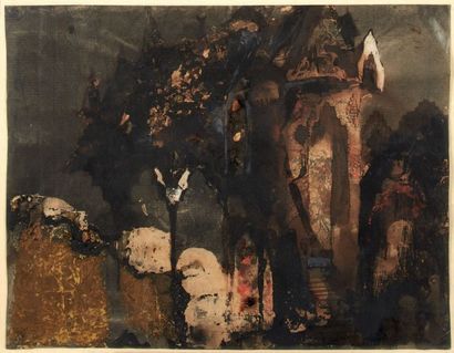 HUGO, Victor

[Ruines gothiques]. Vers 1855.
Dessin...