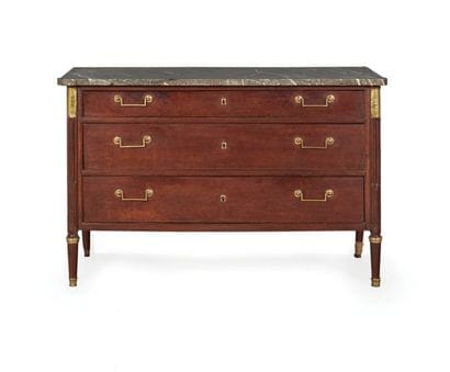 COMMODE de forme rectangulaire en acajou...