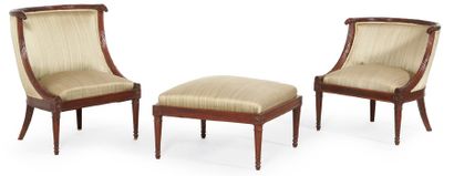 DUCHESSE BRISÉE en acajou, placage d'acajou...