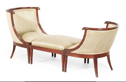 DUCHESSE BRISÉE en acajou, placage d'acajou...