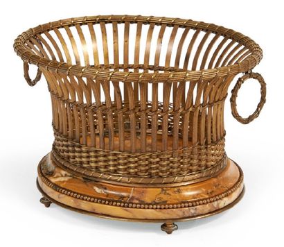 PETITE JARDINIÈRE de forme corbeille, en...