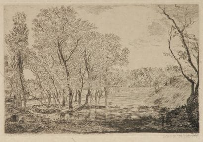 James Ensor (1860-1949)
La Mare aux peupliers,...