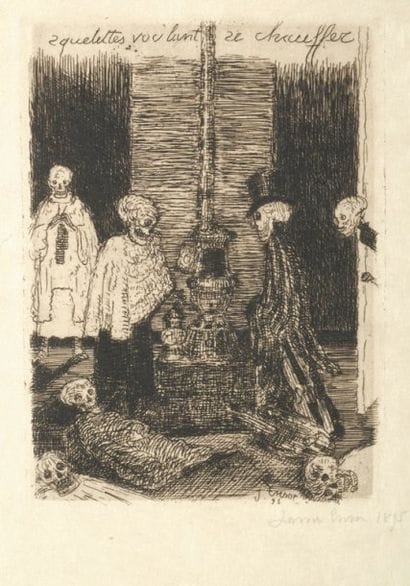 James Ensor (1860-1949)
Squelettes voulant...