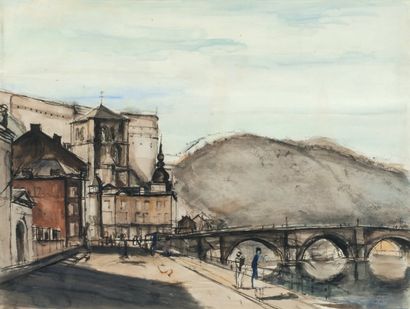 Paul Delvaux (1897-1994)
La collégiale et...