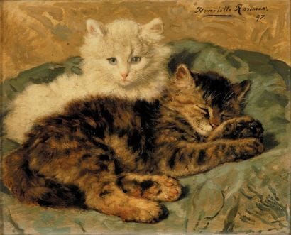 Henriette Ronner (1821-1909)
Chatons. Huile...