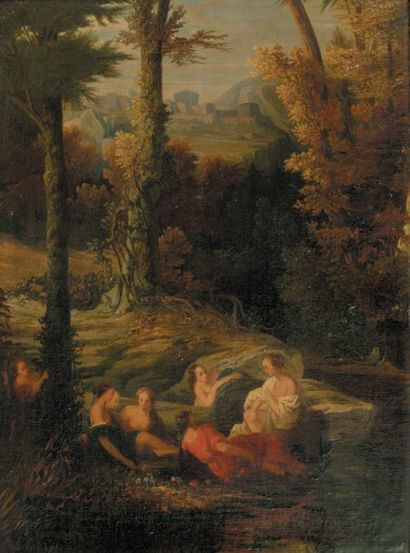 Ecole française vers 1860
Nymphes dans un...