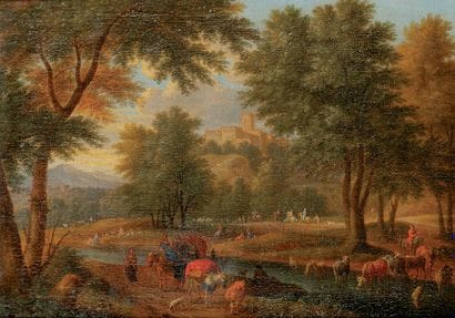 Attribué à Pieter Bout (1658-1719) et Frans...