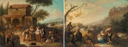 Attribué à Domenico Oliviero (1679-1755)
Scène...