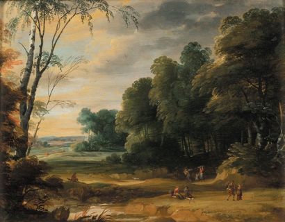 Jacques d'Arthois (1613-1686)
Paysage animé...
