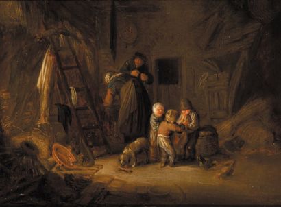 Izaack Van Ostade (1621-1649)
Paysans et...