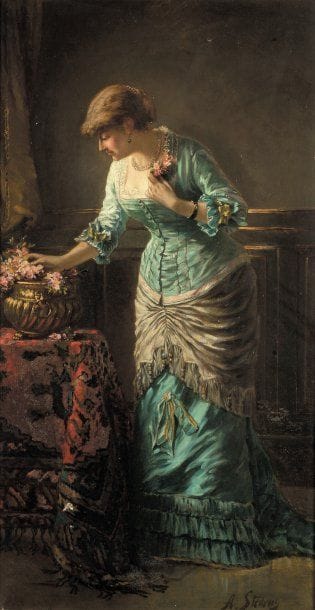 A. Stevens (ecole belge du XIXe siècle)
Elégante...