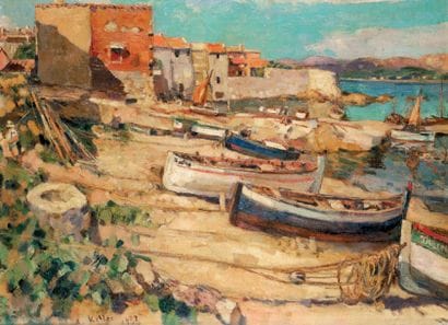 Adolphe Keller (1880-1968)
Bâteaux de pêche...
