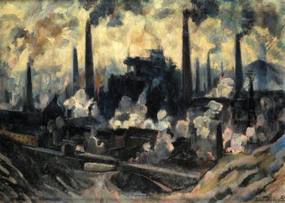 Pierre Paulus (1881-1959)
L'usine Huile sur...