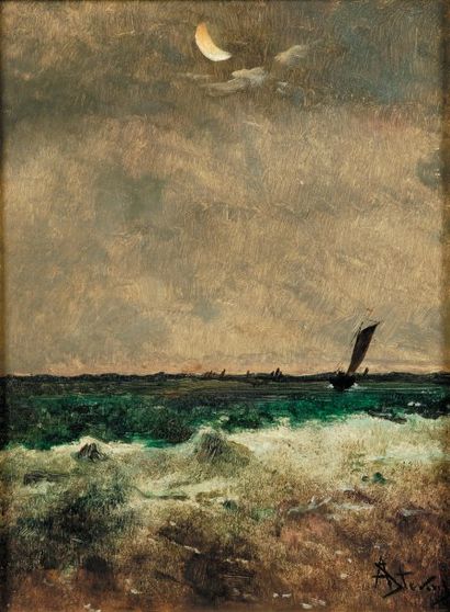 Alfred Stevens (1823-1906)
La mer Huile sur...