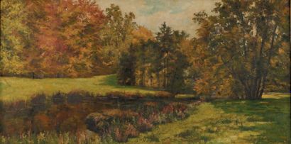 Paule Bisman (1897-1973)
Vue de parc Huile...