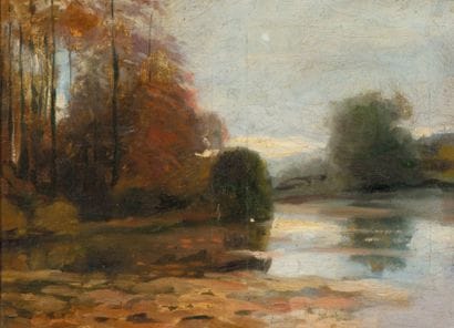 Isidore Meyers (1836-1916)
Bord de rivière...