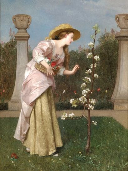 Florent Willems (1823-1905)
Elégante au papillon...