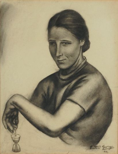 Creten-Georges (1887-1966)
Femme au sablier,...