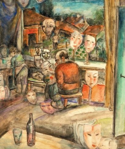 Creten-Georges (1887-1966)
Atelier de masques,...