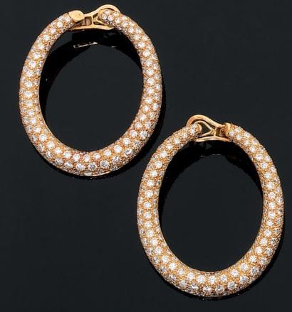 Property of a lady. Paire de grands clips...