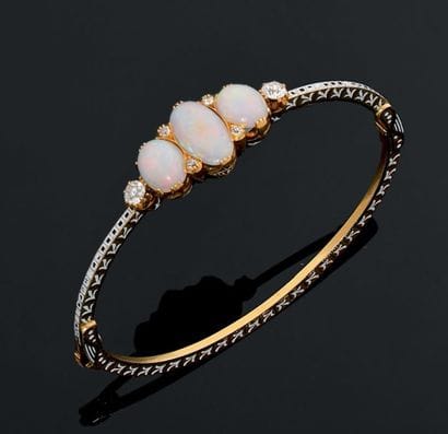 Carlo Giuliano. Années 1850 Bracelet rigide...