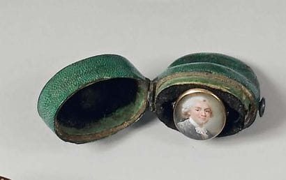 Bague a Miniature ovale sur ivoire : Portrait...