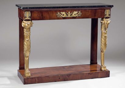 Console de forme rectangulaire en acajou,...