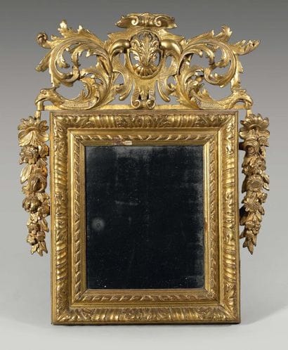Miroir a fronton de forme rectangulaire en...