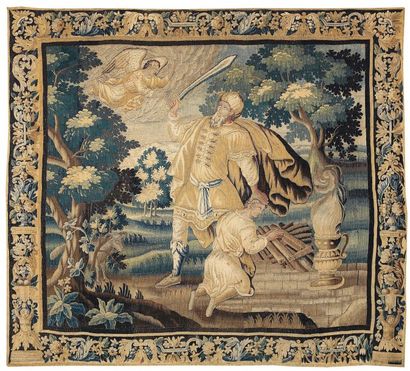 Tapisserie d'Aubusson représentant le sacrifice...