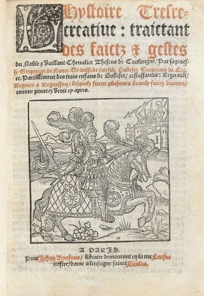 THESEUS DE COLOGNE.
L'Hystoire Tres recreative...