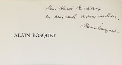 BOSQUET, Alain.
enez venez l'absence est...