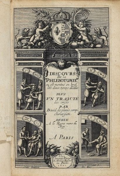 PLANIS CAMPY, David de.
Discours de la phlébotomie...