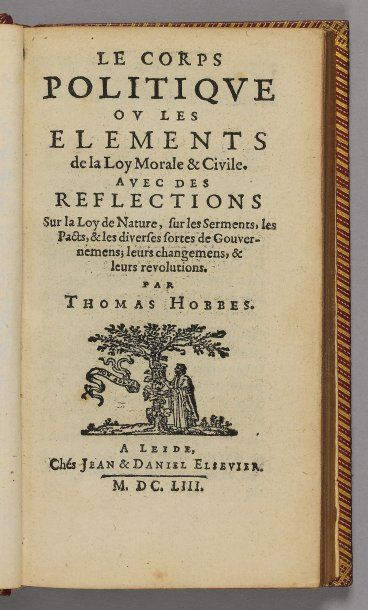 HOBBES, Thomas.
Le corps politique ou les...