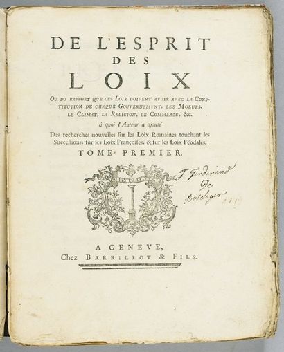 MONTESQUIEU, Charles de Secondat de la Brède...
