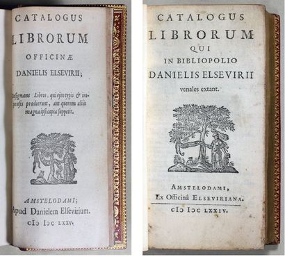 [ELZEVIER].
Catalogus librorum qui in bibliopolio...