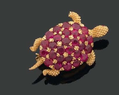 Petite BROCHE en forme de tortue articulée...