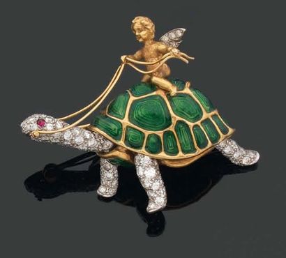 VERDURA. Années 1960.
BROCHE en forme de...