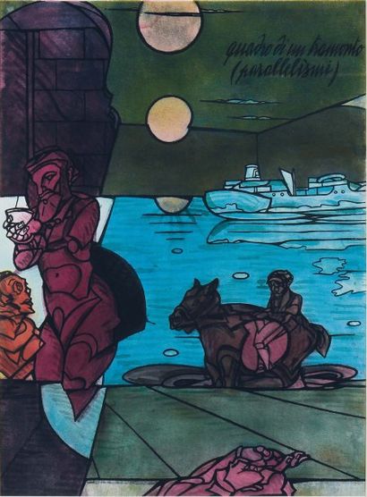 VALERIO ADAMI (NÉ EN 1935)
Quadro di un tramanto...