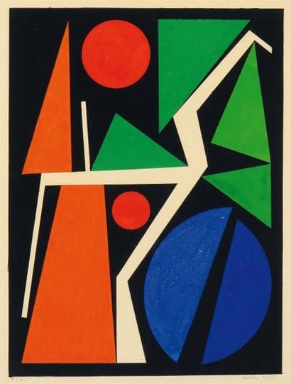 AUGUSTE HERBIN (1882-1960)
Fou, 1953 Gouache...