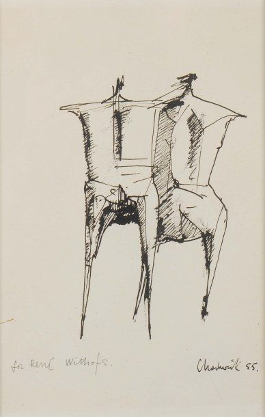 LYNN CHADWICK (1914-2003)
Figures, 1955 Encre...