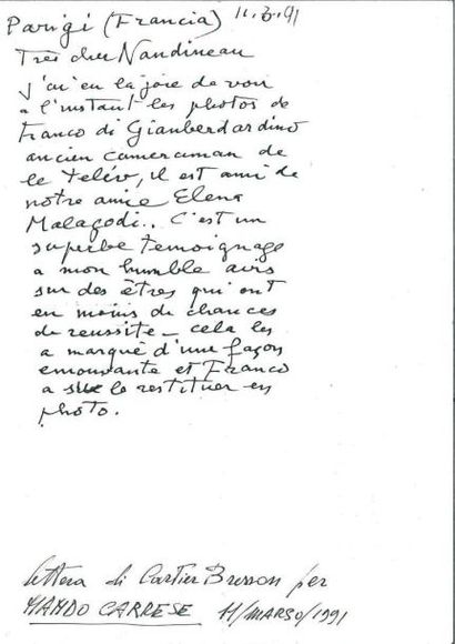 FRANCO DI GIAMBERARDINO
Au coin d'une rue
Photographie...