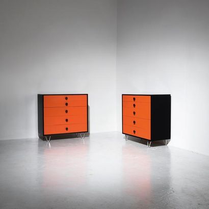 GEORGE NELSON (1908-1986)

Paire de commodes...